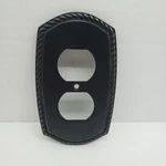 Emtek Single Duplex Rope Style Forged Brass Switch Plate #29231. Fixed Price $9.75.
