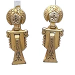 Vintage Victorian Art Deco Etruscan Door Knocker Dangle Screw Back Earrings Bras. Fixed Price $49.99.