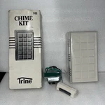 New Vintage Trine Door Bell Chime Kit White Open Box 1992 Push Button 90S Decor. Fixed Price $19.72.