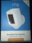 Ring Battery Cordless Outdoor Security Camera And Spotlight-white. Fixed Price $90.00.
