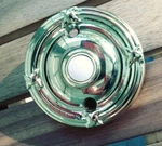 Its About Chime! Decorative Doorbell Push Button Ribbon Reed Polished Brass. Fixed Price $19.95.