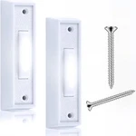 2PACK Door Bell Buttons Wired, Push Led Chime/white. Fixed Price $12.53.