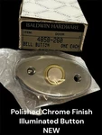 Baldwin 4858-260 Bell Button Oval Lighted W/ Hardware Polished Chrome Nos. Fixed Price $24.99.