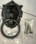 New Signature Hardware Large Iron Lion Door Knocker Beeswax - 7" 5". Fixed Price $69.99.