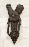 Cast Iron Metal Rustic Farmhouse Rooster Chicken Door Knocker With Strike Plate. Fixed Price $23.99.
