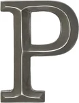 Michael Healy Monogram Letter P Door Knocker - Brushed Nickel, Handcrafted, New. Fixed Price $35.99.