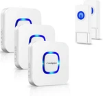 Wireless Doorbell, 3.4*1.25*0.67 Inch, TRANSMITTERS+3 Receivers (B17-WHITE). Fixed Price $50.04.