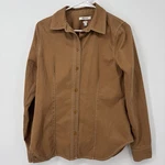 Madewell Darted Button Up Timber Brown Shirt Size 4 Fitted Western Classic. Fixed Price $34.99.