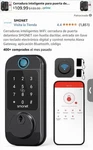 Smonet M6-BF Smart Wifi Fingerprint Door Lock Black, Lighted Keypad, Alexa. Fixed Price $80.00.