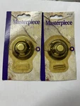 (2) Nutone RCPB743 Round Brass Masterpiece Lighted Door Chime Button. Fixed Price $18.00.
