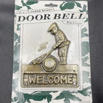 Solid Brass Retro Golfer Welcome Doorbell Vintage. Fixed Price $15.29.