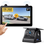 Magnetic Solar Wireless Rv Backup Camera 1080P Monitor M7 Dvknm Touchscreen. Fixed Price $179.99.