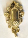 Small Cast Brass Door Knocker Acorn Oak Leaf Striking Plate Miniature Vintage 3". Fixed Price $59.11.