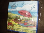 New Ideal Home Range Paper Lunch Napkins Seaside Beach 20 Ct Ihr 3-PLY $0 S/h!. Fixed Price $10.50.
