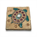 Hand Painted Doorbell Cover Plate Sea Turtle Cicada Ceramics. Fixed Price $14.45.
