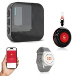 Sanjie Wi-fi Wireless Caregiver Pager Call Button For Elderly At Home Alert Sy. Fixed Price $70.21.