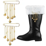 Suncalla 2 Pcs Christmas Santa Claus Boots Brass Bells For Halloween Gold. Fixed Price $13.35.