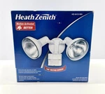 New Heath Zenith Motion Sensor Floodlight, 240W Twin Head, White, HZ-5412-WH. Fixed Price $24.95.