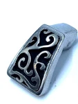Vicenza Designs Liscio Hand Crafted Finger Pull Knob Vintage Pewter & Silver. Fixed Price $18.88.