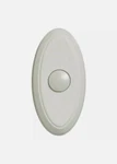 Wireless Door Bell Push Button, White. Fixed Price $6.00.