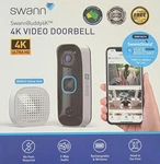 Wireless Video Doorbell & Chime SWANNBUDDY4K. Fixed Price $159.41.
