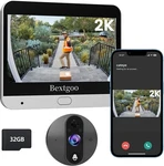 2K Video Peephole Doorbell Camera With 32GB Memory Card, Viewer 4.3.... Fixed Price $155.98.