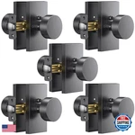 Calzibeno Satin Chrome Door Knobs 5 Pack Privacy Interior Rectangular. Fixed Price $215.98.