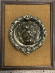 Vintage Huge Brass Door Knocker Lion Face Mask Wreath Late Century Over 9 Lbs!. Fixed Price $124.99.