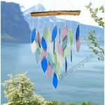 Blue Handworks Cut Glass & Driftwood Mountain Ridge Waterfall Wind Chime. Fixed Price $34.95.