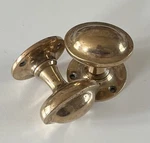 Antique Old Georgian Victorian Pair Oval Bronze Door Knobs Handles (DK102). Fixed Price $161.20.