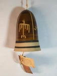 Vtg Saguaro Pottery Wind Bell Chime Native American Design Copper Southwest 8". Fixed Price $29.98.