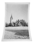 1940'S Photo European Church With Tall Bell Tower Leafless Trees Stark Winter. Fixed Price $15.99.
