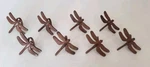 Set Of 8 Pier 1 Dragonfly Napkin Rings Cast Iron Rustic Summer Garden. Fixed Price $16.95.