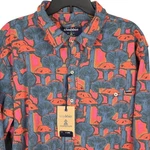 Chubbies Flannel Overshirt Mens Xl Button Down Funky Spore Mushroom New. Fixed Price $39.99.