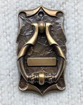 Vintage Amerock Carriage House Door Knocker- Antique Brass Finish, C-9061-AE. Fixed Price $15.99.
