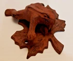 Cast Iron Frog Leaf Door Knocker Two Mounting Holes With 3 1/8" Centers. Fixed Price $19.99.