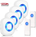 Wireless Doorbell, Physen Waterproof Chime Kit Operating 1300-FT. Fixed Price $62.74.