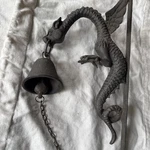 Dragon Bell Wall Mount Cast Iron 12.5 Inch Cool Piece!. Fixed Price $89.00.