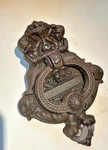Antique Heavy Steel / Cast Iron Hand Door Knocker Italianate Design. Fixed Price $24.00.