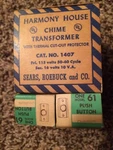 Vintage Sears Roebuck Harmony Chime Transformer & Rittenhouse Push Buttons. Fixed Price $44.99.