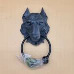 8.5 Inch Evil Wolf Gargoyle Resin Door Knocker Statue Figurine. Fixed Price $25.00.