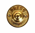 Press Letters Solid Brass Old Antique Style Round Retro Door Bell Push Button. Fixed Price $14.65.