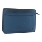 Louis Vuitton Epi Pochette Homme Clutch Bag Blue M52522 Lv Auth 158167. Fixed Price $120.00.