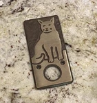 Paul Strauch Studio Solid Brass Cat Doorbell Plate / Cover. Fixed Price $70.00.