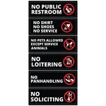 Weather, Uv Resistant Business Sticker 6 Pack. No Loitering, Soliciting, N.... Fixed Price $15.89.