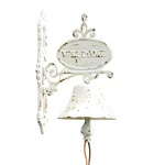 Sungmor 12.6" Cast Iron Dinner Bell, Rustic White, Welcome Sign, Wall Mount. Fixed Price $74.32.