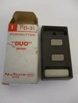 Nutone Art Deco PB-31 Brown Pushbutton Duo, All Original 2 Buttons. Fixed Price $30.00.