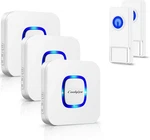 Wireless Doorbell, 3.4*1.25*0.67 Inch, TRANSMITTERS+3 Receivers (B17-WHITE). Fixed Price $50.04.