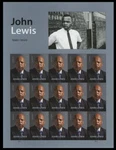 2023 66C Forever John Robert Lewis Civil Rights Mint Imperf. Sht (15) Scott 5801. Fixed Price $29.27.