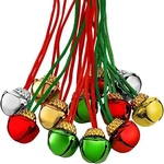 Gejoy 60 Pieces Christmas Bell Necklaces Xmas Red, Green, Gold And Silver. Fixed Price $40.99.